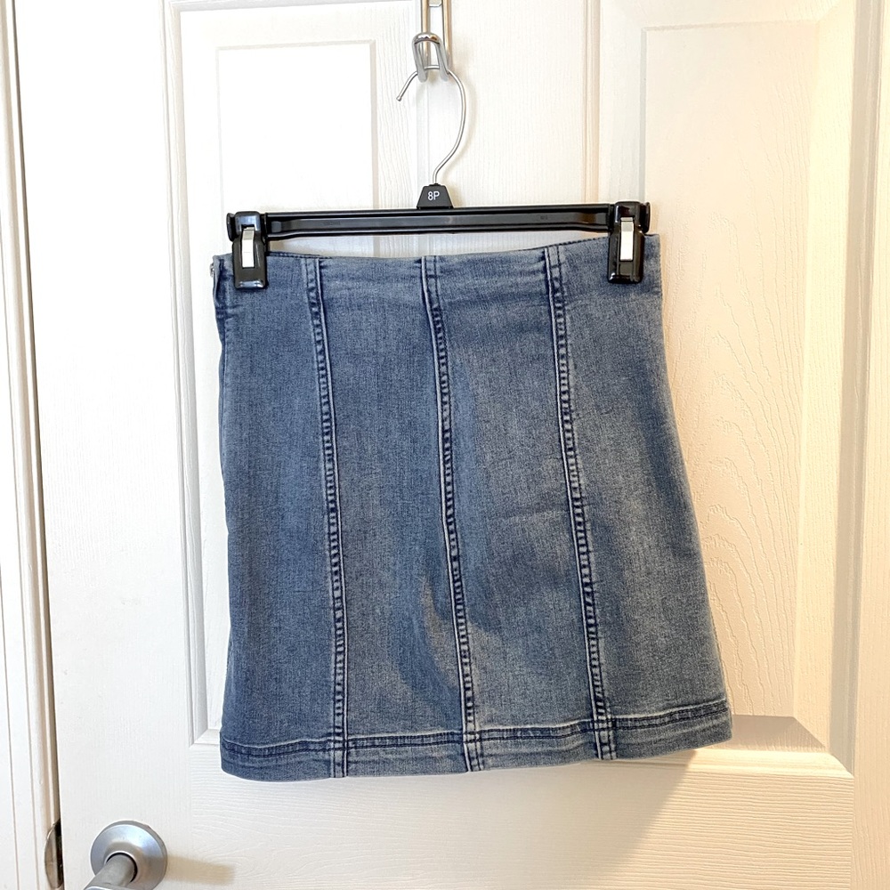 free people jean skirt
